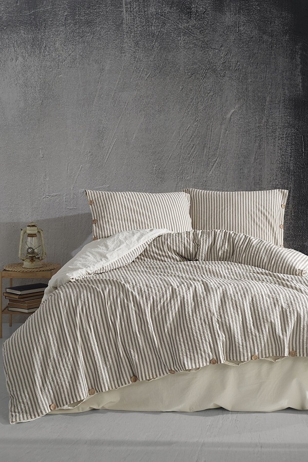 ست کاوری کرم بژ راه راه نچرال