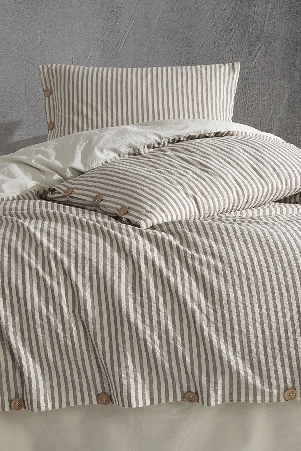 ست کاوری کرم بژ راه راه نچرال