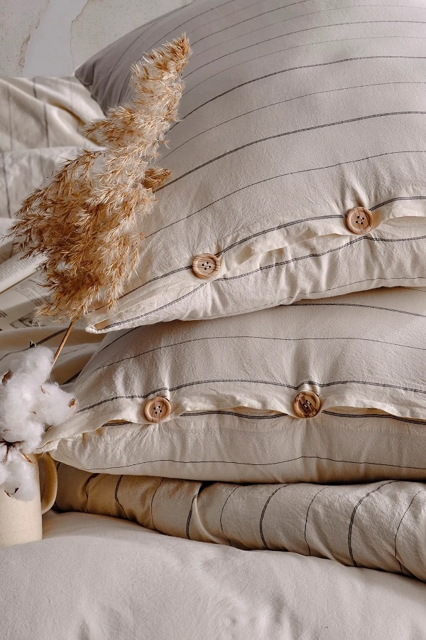 ست کاوری کرم بژ راه راه ریز نچرال