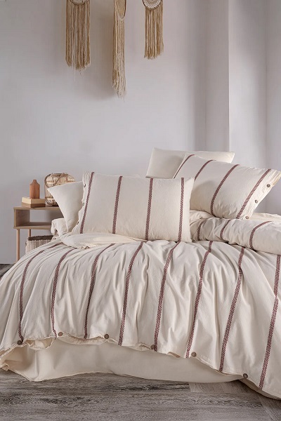 ست کاوری کرم قهوه ای کار شده نچرال