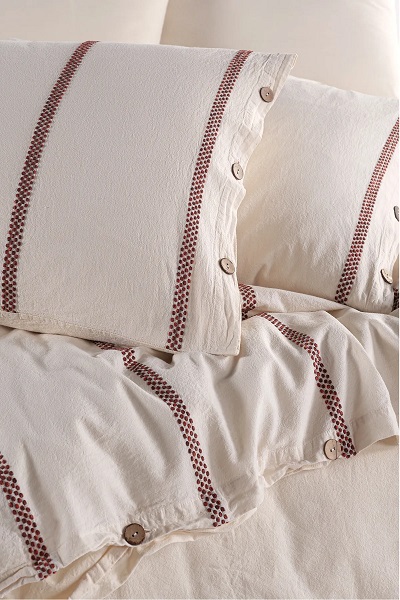 ست کاوری کرم قهوه ای کار شده نچرال