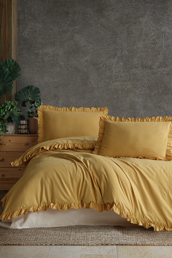 ست کاوری لبه دار زرد نچرال