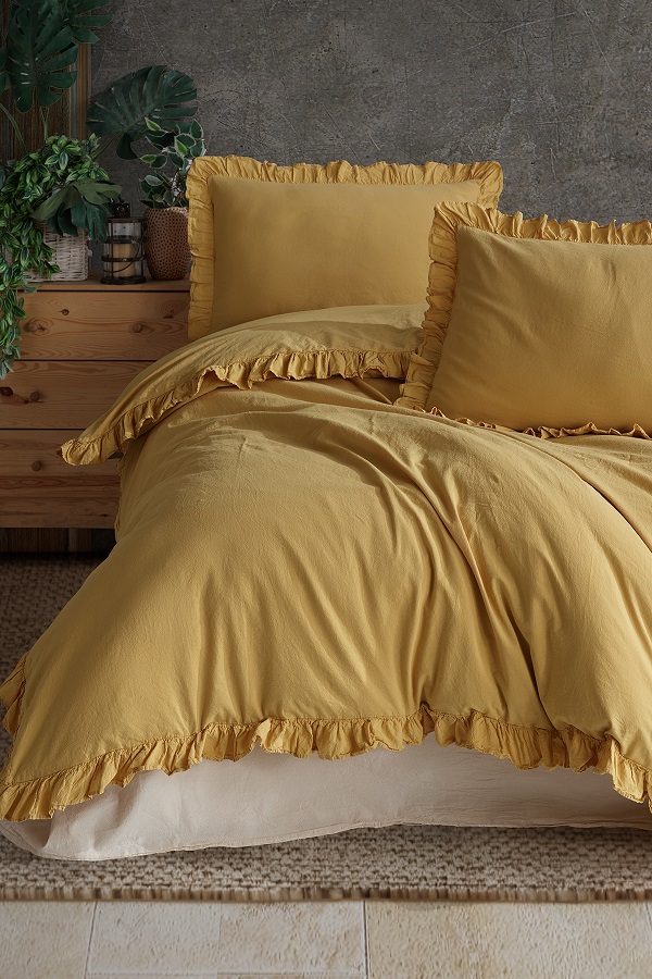 ست کاوری لبه دار زرد نچرال