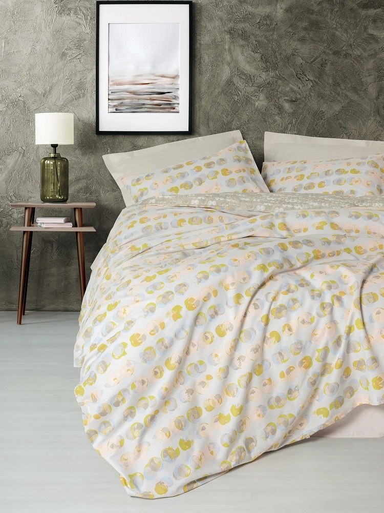 ست کاوری سفید مینیمال کتان باکس