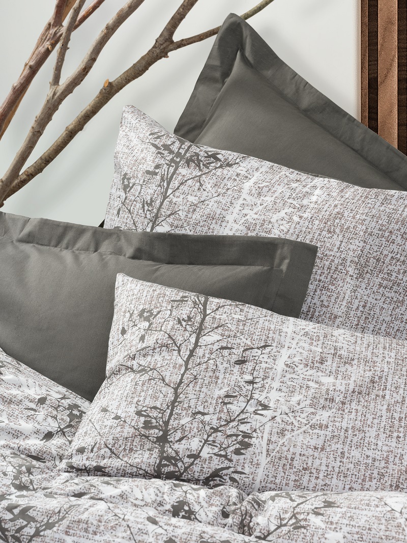 ست کاوری قهوه ای بژ کتان باکس