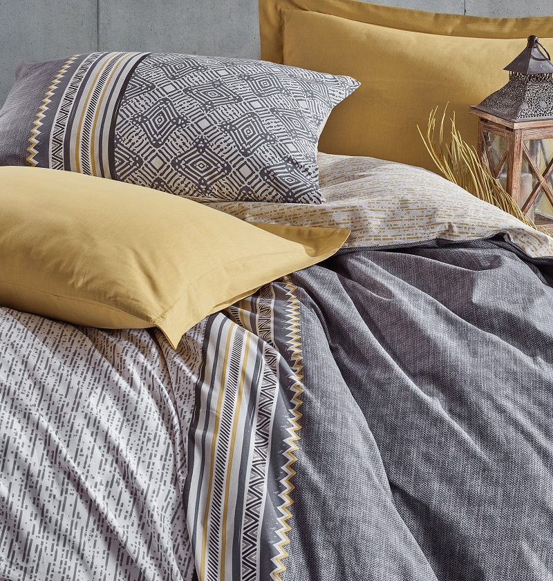 ست کاوری طوسی بژ کتان باکس