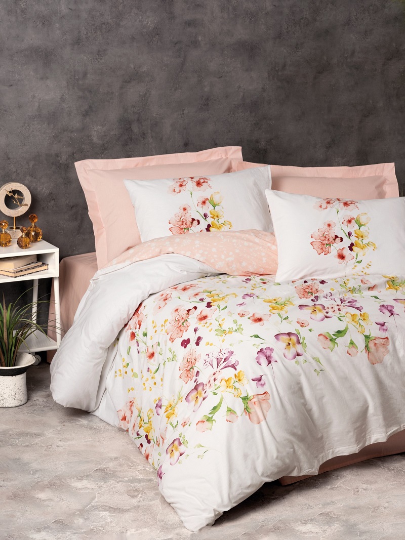 ست کاوری صورتی کتان باکس