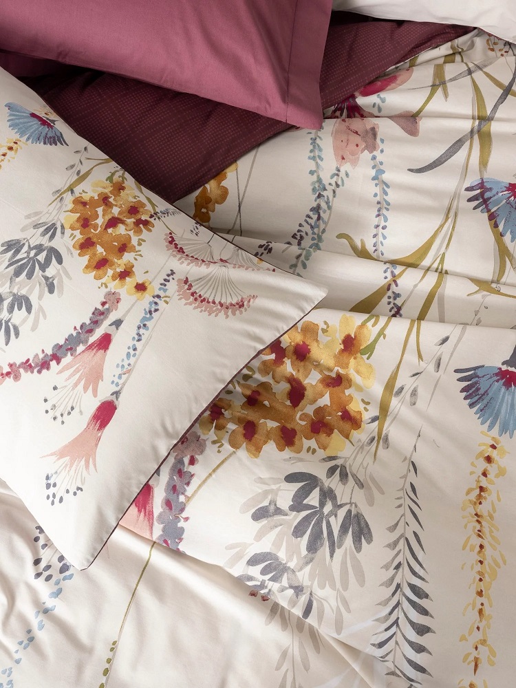 ست کاوری بنفش کتان باکس