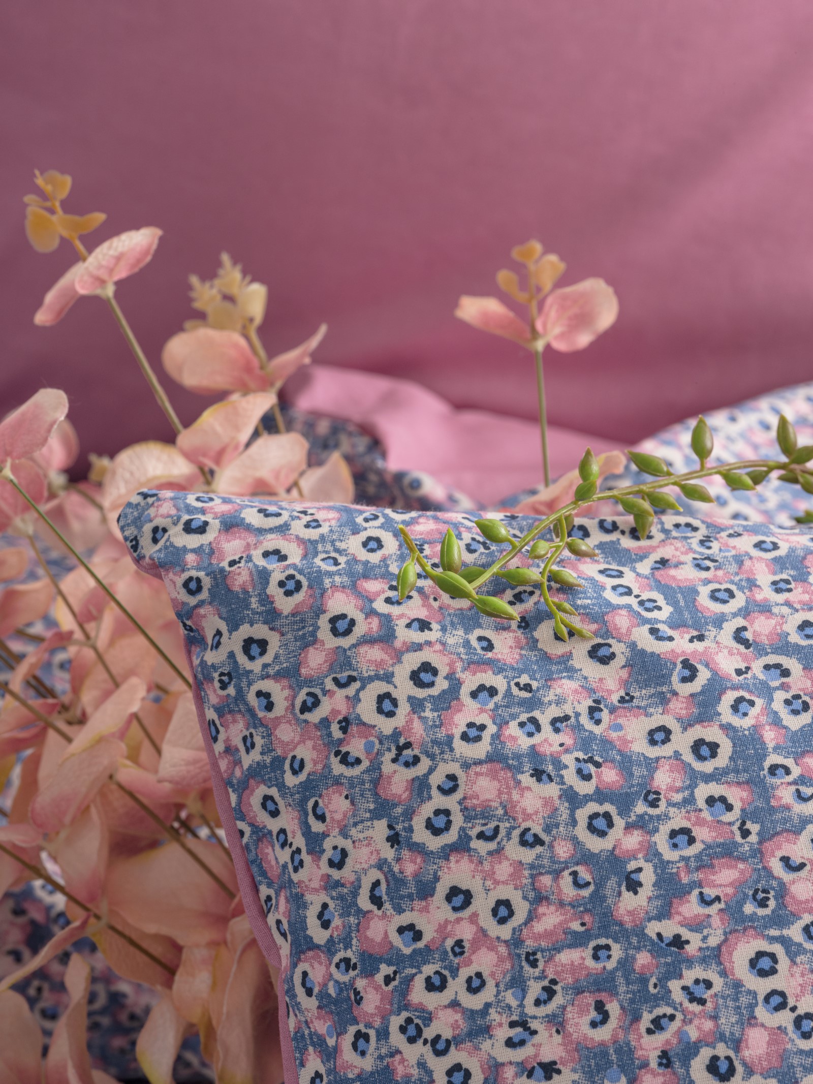 ست کاوری صورتی کتان باکس