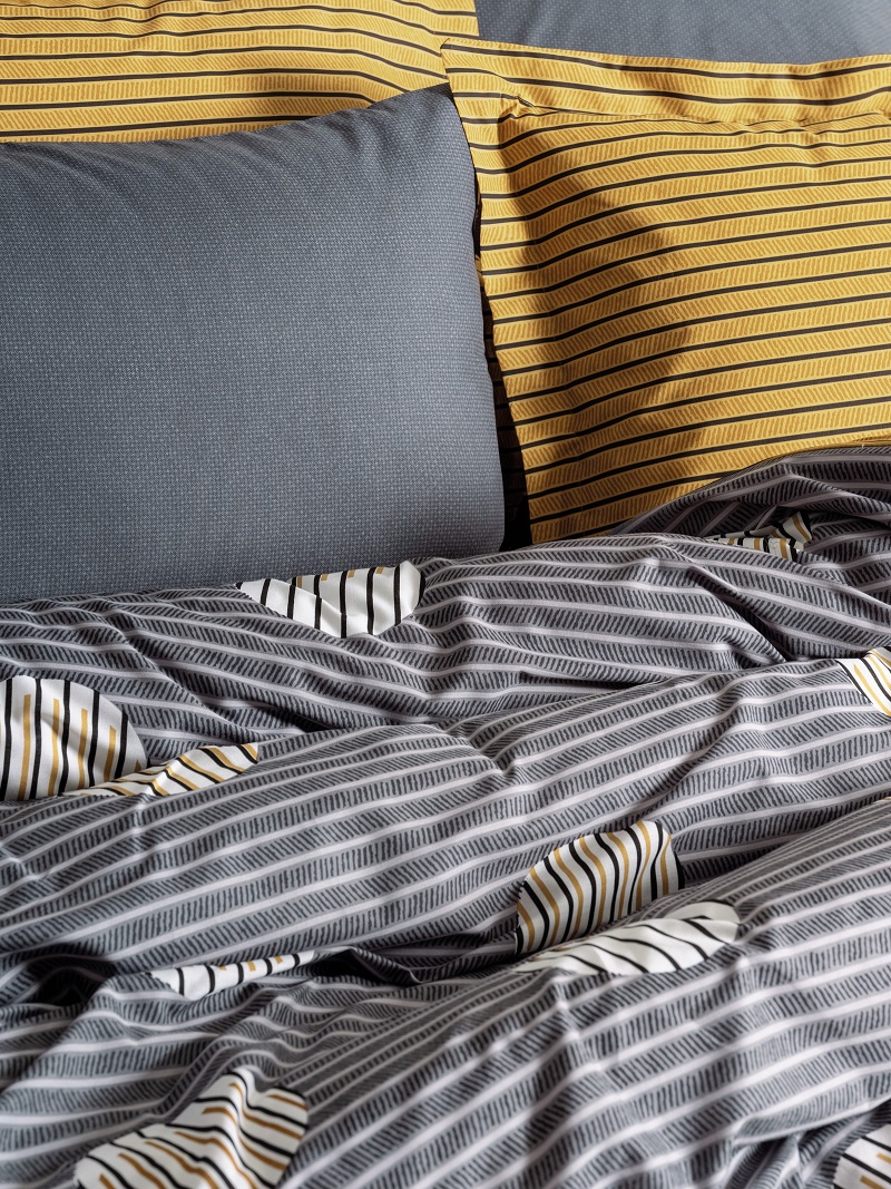 ست کاوری طوسی کتان باکس