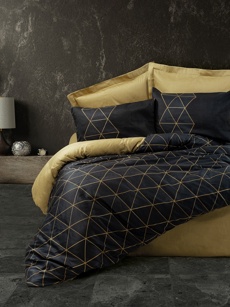 ست کاوری مشکی کتان باکس