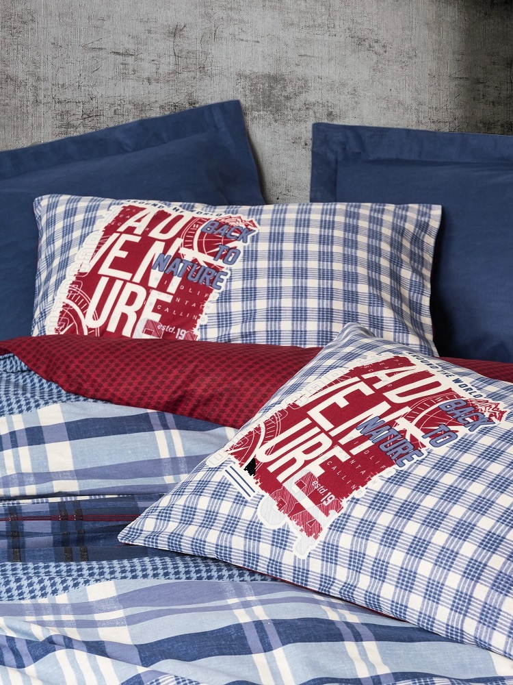 ست کاوری آبی کتان باکس