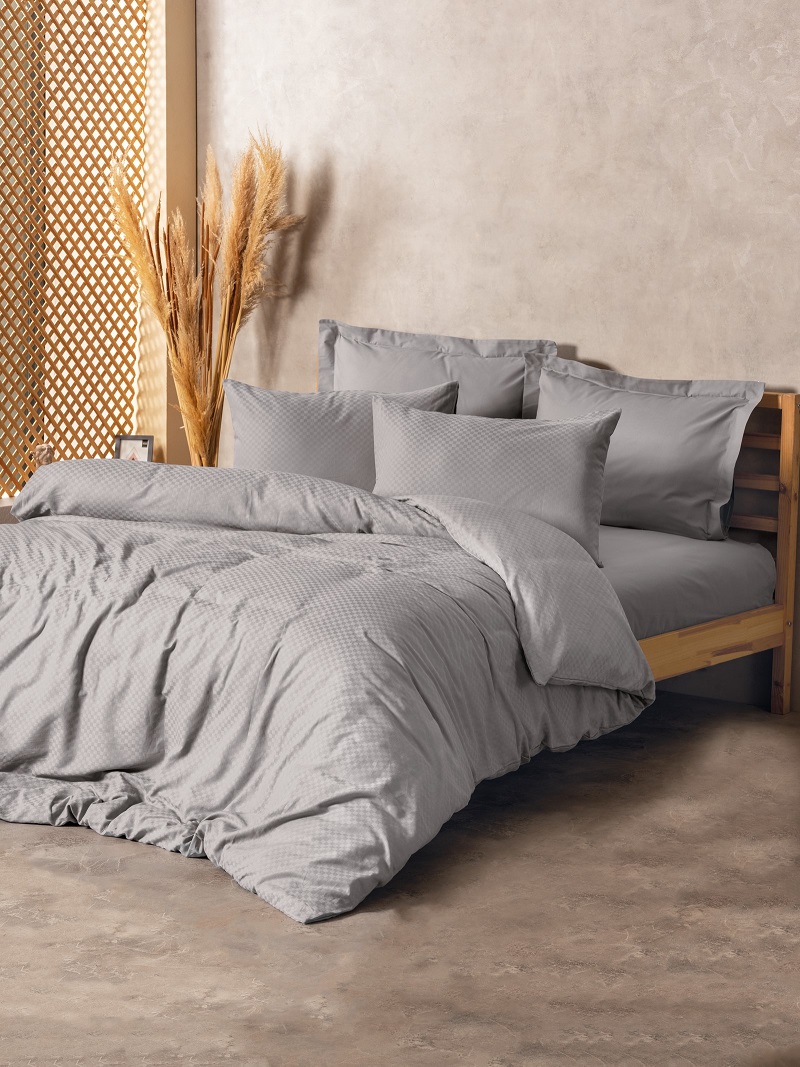 ست کاوری طوسی کتان باکس