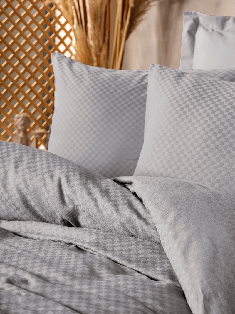 ست کاوری طوسی کتان باکس