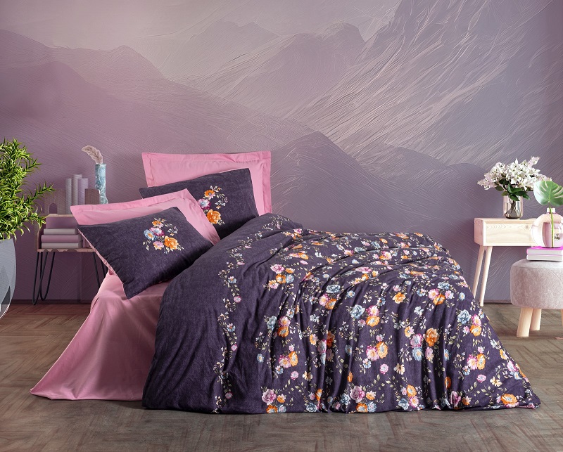 ست کاوری صورتی کتان باکس