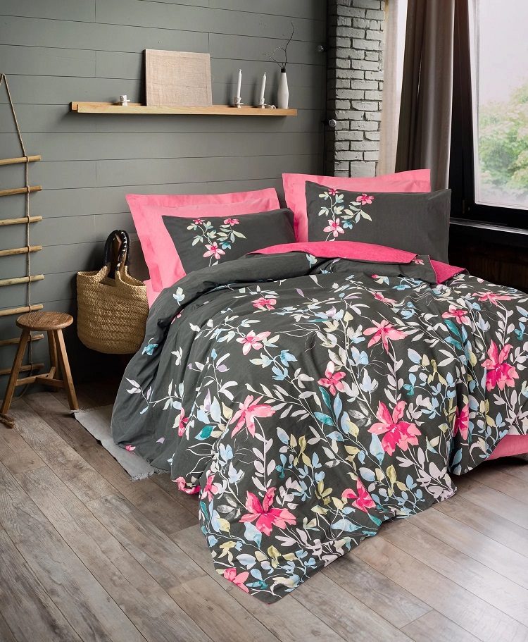 ست کاوری صورتی کتان باکس