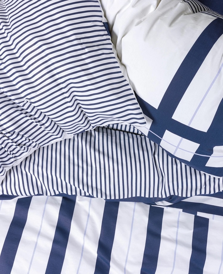 ست کاوری سورمه ای کتان باکس