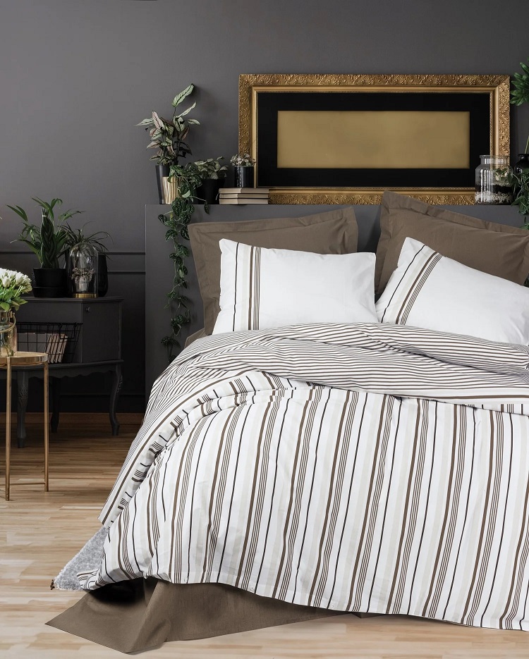 ست کاوری قهوه ای کتان باکس