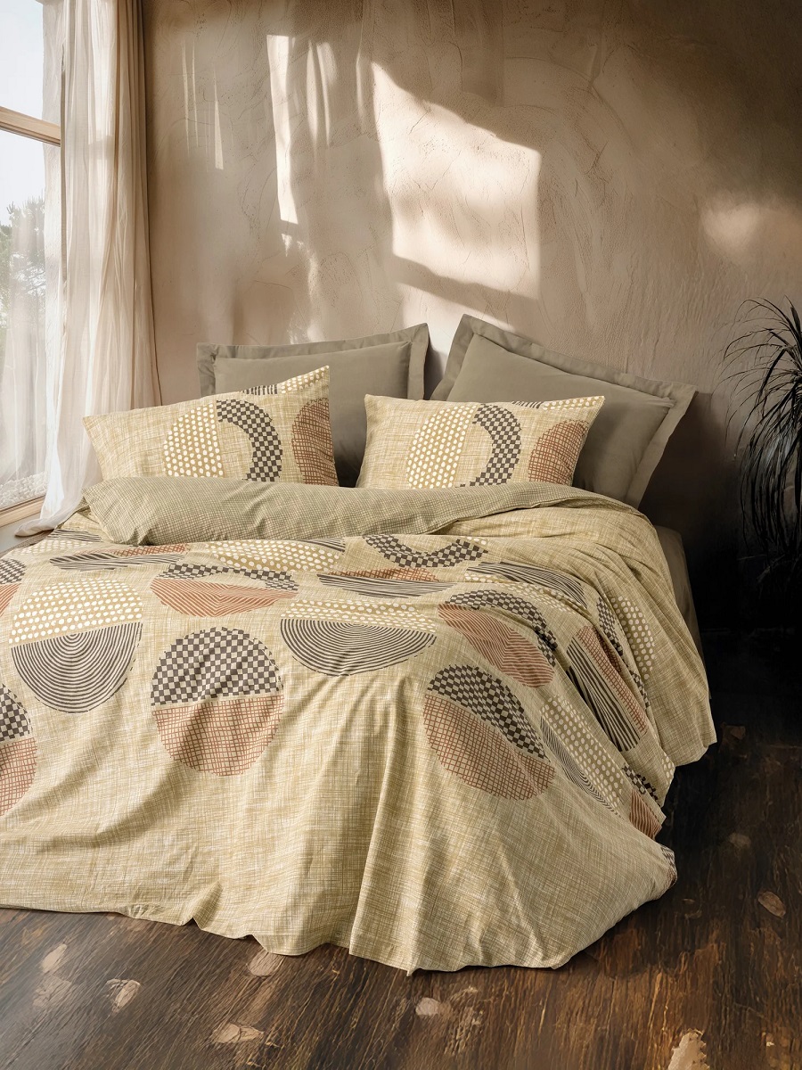 ست کاوری طوسی بژ کتان باکس