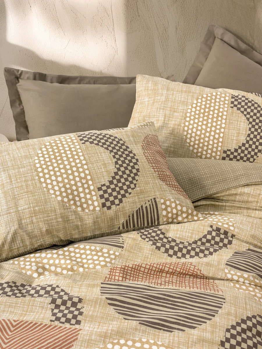 ست کاوری طوسی بژ کتان باکس