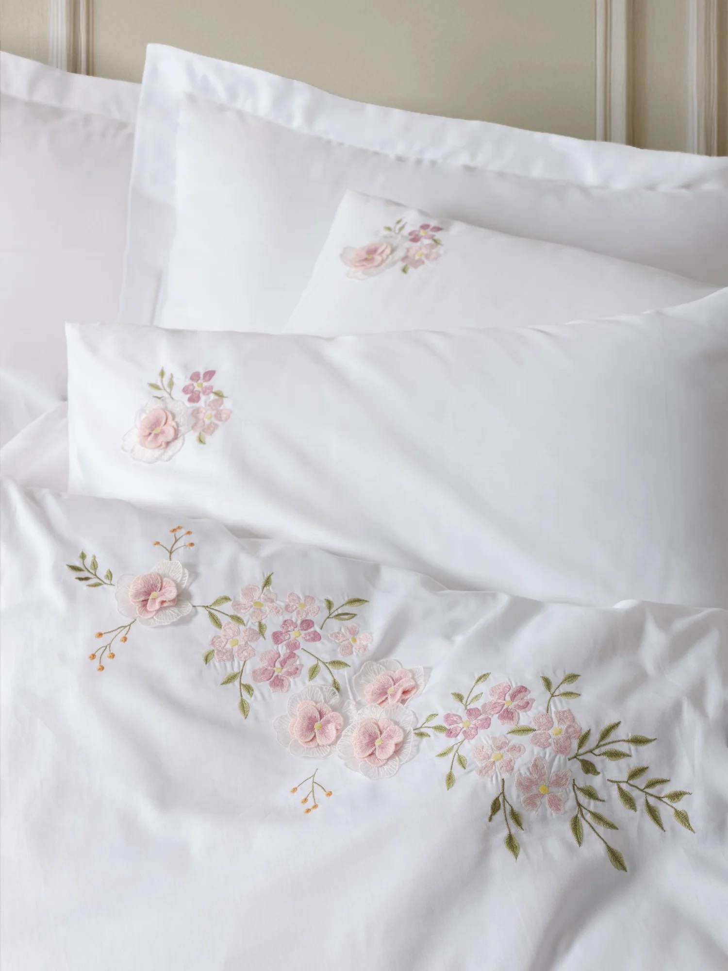 ست کاوری Floret Beyaz کتان باکس